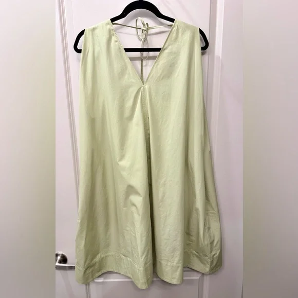cos green silk dress Emerald Green Crepe Dress XLarge main image 0